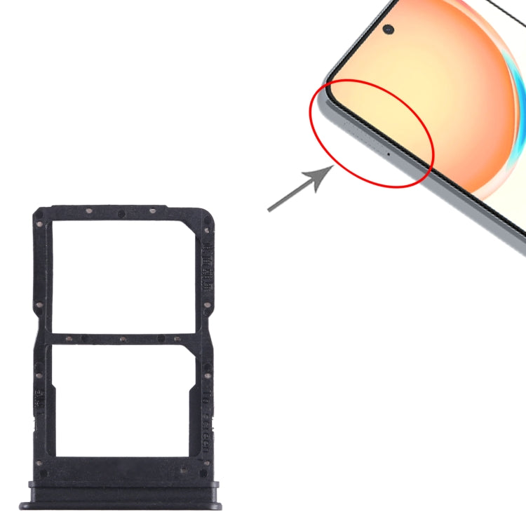 For Honor X8 SIM + SIM Card Tray (Black) - Card Socket by PMC TechLife | Online Shopping South Africa | PMC TechLife | Buy Now Pay Later Mobicred