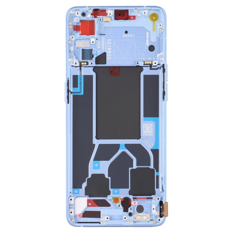 For OPPO Reno7 Pro 5G Front Housing LCD Frame Bezel Plate (Blue) - free shipping - PMC TechLife - Order now!