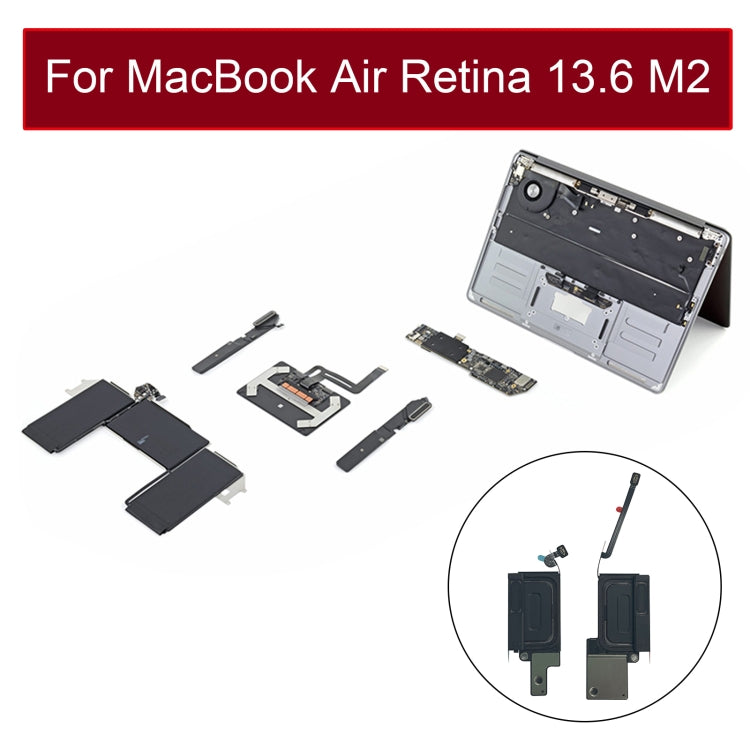 1 Pair Speaker Ringer Buzzer for MacBook Air Retina 13.6 M2 A2681 2022 EMC4074 - Earpiece & Loundspeaker by PMC TechLife | Online Shopping South Africa | PMC TechLife