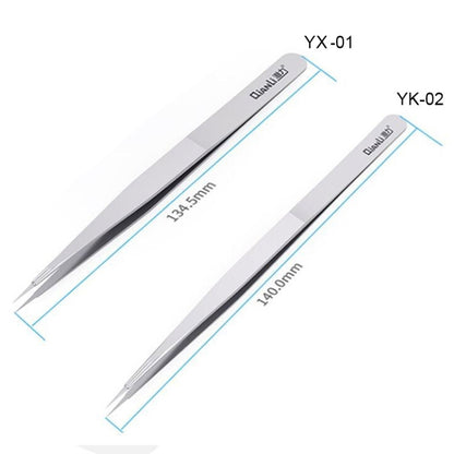 Qianli iNeezy YX-01 Stainless Steel Extra-sharp Thickened Tweezers Pointed Tweezers - Tweezers by QIANLI | Online Shopping South Africa | PMC Jewellery