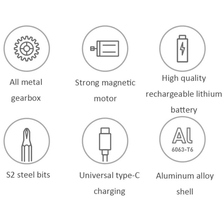 25 in 1 Original Xiaomi Mijia Electric Precision Screwdriver Kit Rechargeable Magnetic Aluminum Case - Screwdriver Set by Xiaomi | Online Shopping South Africa | PMC Jewellery | Buy Now Pay Later Mobicred