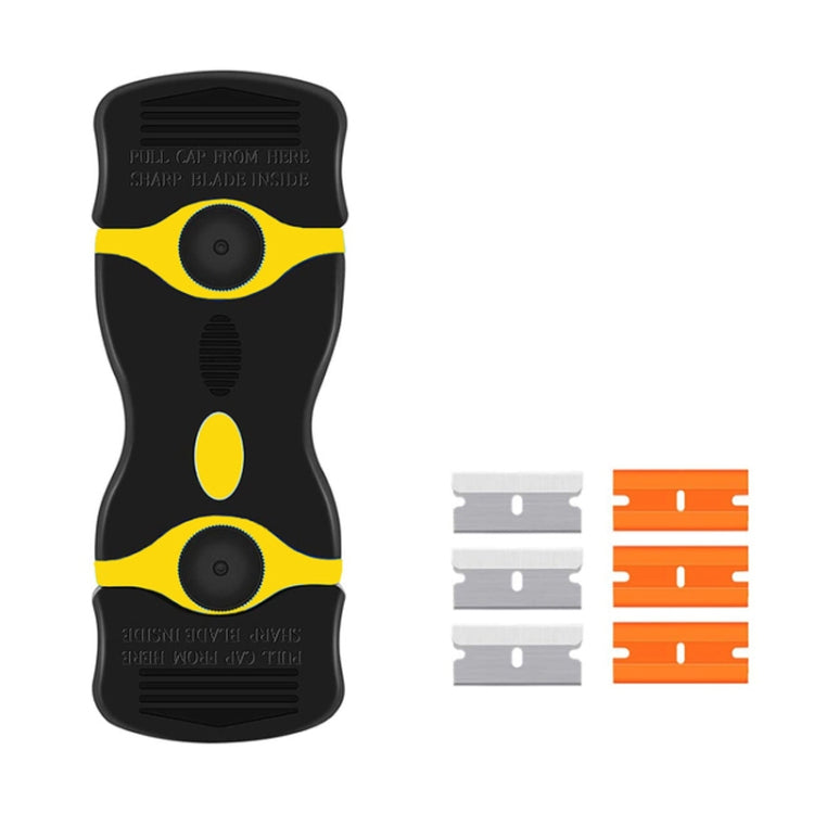 Double Headed Scraper Blade Glue Squeegee Remover Cleaner Tool (Yellow) - free shipping - PMC TechLife - Order now!