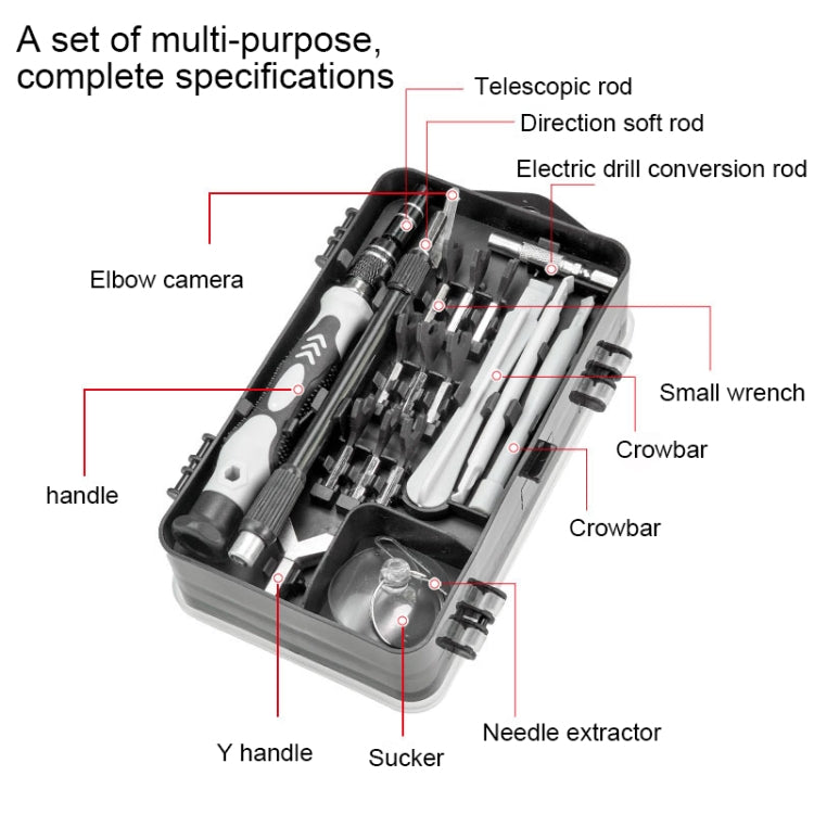 138 in 1 DIY Mobile Phone Disassembly Tool Clock Repair Multi-function Tool Screwdriver Set (Blue) - Screwdriver Set by PMC TechLife | Online Shopping South Africa | PMC TechLife