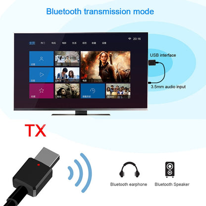 ZF169 Bluetooth5.0  Audio Receiver USB Bluetooth Adapter Bluetooth Transmitter Support Win8/10 - Audio Receiver Transmitter by PMC Jewellery | Online Shopping South Africa | PMC Jewellery