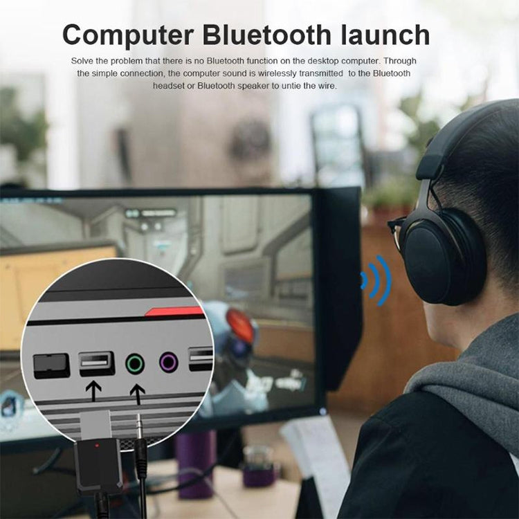 ZF169 Bluetooth5.0  Audio Receiver USB Bluetooth Adapter Bluetooth Transmitter Support Win8/10 - free shipping - PMC TechLife - Order now!