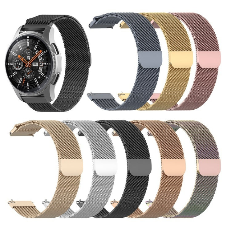 For Honor Magic Watch 2 46MM Milan Stainless Steel Mesh Watch Band 22MM(Gray) - Watch Bands by PMC TechLife | Online Shopping South Africa | PMC TechLife | Buy Now Pay Later Mobicred