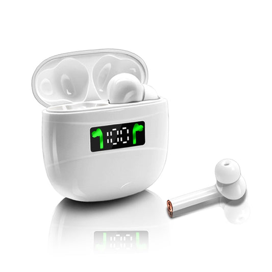 J3 Pro TWS Hifi Wireless Bluetooth 5.2 Earphone LED Display Waterproof Sports Gaming Headset Noise Earbuds(White) - TWS Earphone by PMC Jewellery | Online Shopping South Africa | PMC Jewellery