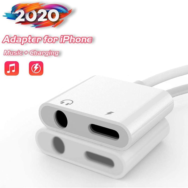 ZS-KL21804 2 in 1 8 Pin to 3.5mm Audio + 8 Pin Charging Interface, Earphone Adapter, Suitable for All IOS Systems - Earphone Adapter by PMC TechLife | Online Shopping South Africa | PMC TechLife
