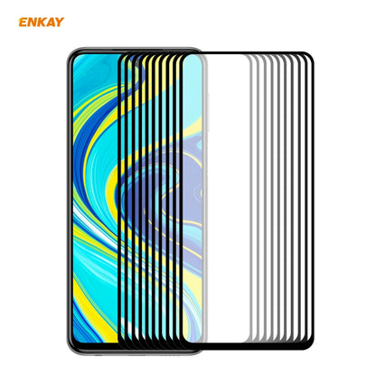 For Redmi Note 9S / Note 9 Pro 10 PCS ENKAY Hat-Prince Full Glue 0.26mm 9H 2.5D Tempered Glass Full Coverage Film -  by ENKAY | Online Shopping South Africa | PMC Jewellery