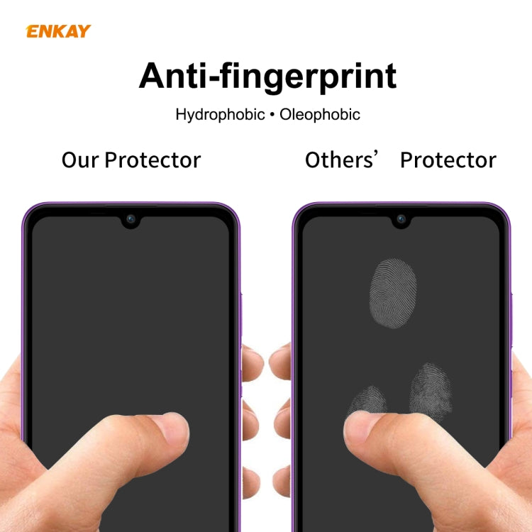 For Redmi 9 / 9A / 9C 10 PCS ENKAY Hat-Prince Full Glue 0.26mm 9H 2.5D Tempered Glass Full Coverage Film -  by ENKAY | Online Shopping South Africa | PMC Jewellery