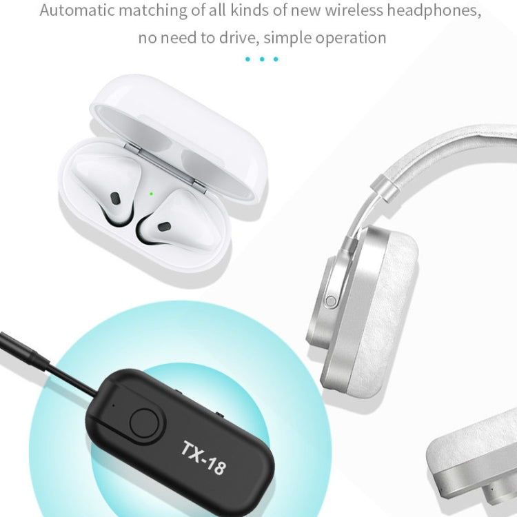 TX18 CSR8670 Bluetooth 5.0 Wireless Audio Receiving And Transmitting Two-in-one AptX AptxLL Support One-Drag-Two - Audio Receiver Transmitter by PMC TechLife | Online Shopping South Africa | PMC TechLife