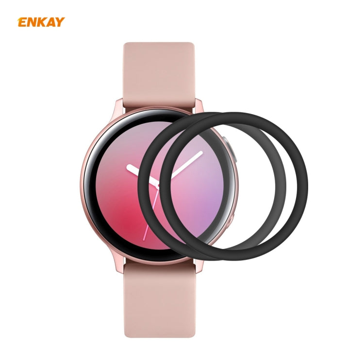 For Samsung Galaxy Active 2 40mm 2 PCS ENKAY Hat-Prince 3D Full Screen Soft PC Edge + PMMA HD Screen Protector Film - Screen Protector by ENKAY | Online Shopping South Africa | PMC TechLife | Buy Now Pay Later Mobicred
