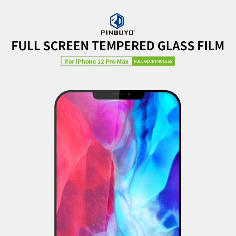 For iPhone 12 Pro Max PINWUYO 9H 2.5D Full Screen Tempered Glass Film(Black) - iPhone 12 Pro Max Tempered Glass by PINWUYO | Online Shopping South Africa | PMC TechLife | Buy Now Pay Later Mobicred