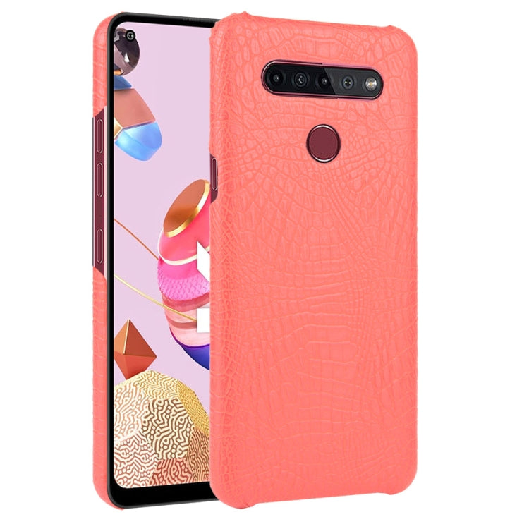 For LG K51S Shockproof Crocodile Texture PC + PU Case(Red) - LG Cases by PMC TechLife | Online Shopping South Africa | PMC TechLife | Buy Now Pay Later Mobicred