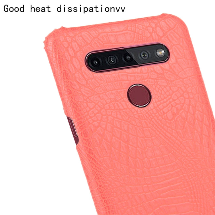 For LG K51S Shockproof Crocodile Texture PC + PU Case(Red) - LG Cases by PMC TechLife | Online Shopping South Africa | PMC TechLife | Buy Now Pay Later Mobicred