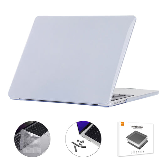 For MacBook Air 13.6 2022 A2681 EU Version ENKAY 3 in 1 Crystal Laptop Case with TPU Keyboard Film / Anti-dust Plugs (Sierra Blue) - MacBook Air Cases by ENKAY | Online Shopping South Africa | PMC Jewellery