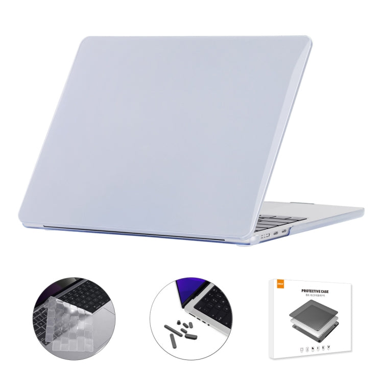 For MacBook Air 13.6 2022 A2681 US Version ENKAY 3 in 1 Crystal Laptop Case with TPU Keyboard Film / Anti-dust Plugs (Sierra Blue) - MacBook Air Cases by ENKAY | Online Shopping South Africa | PMC Jewellery