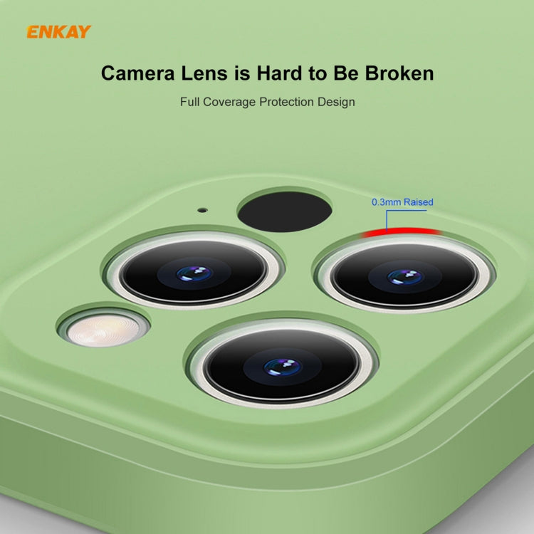 For iPhone 12 Pro Hat-Prince ENKAY ENK-PC069 Liquid Silicone Straight Edge Shockproof Protective Case(Navy Blue) - iPhone 12 / 12 Pro Cases by ENKAY | Online Shopping South Africa | PMC TechLife | Buy Now Pay Later Mobicred