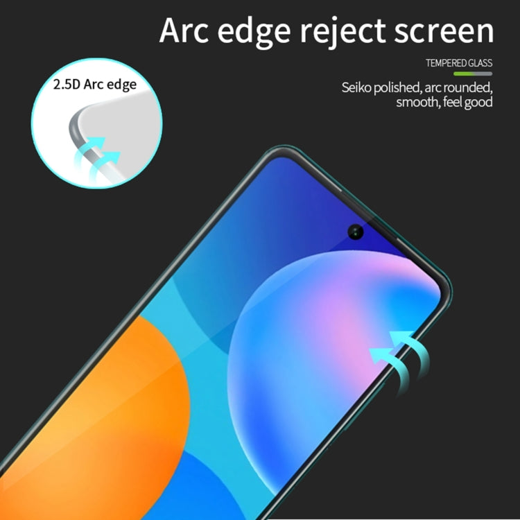 For Huawei P smart 2021 MOFI 9H 2.5D Full Screen Tempered Glass Film(Black) - Huawei Tempered Glass by PINWUYO | Online Shopping South Africa | PMC TechLife | Buy Now Pay Later Mobicred