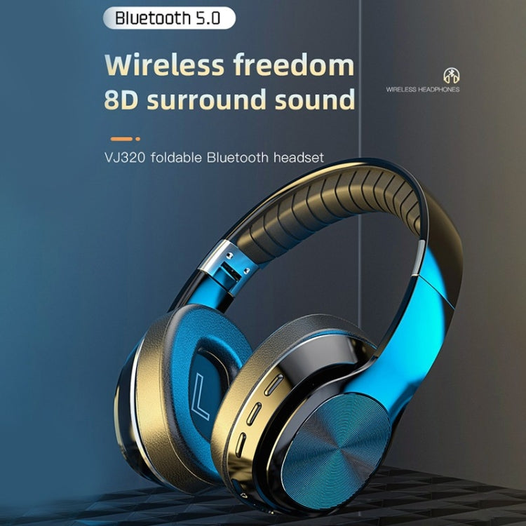 VJ320 Bluetooth 5.0 Head-mounted Foldable Wireless Headphones Support TF Card with Mic(Red) - Headset & Headphone by PMC TechLife | Online Shopping South Africa | PMC TechLife