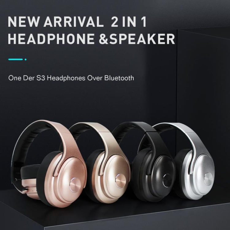 OneDer S3 2 in1 Headphone & Speaker Portable Wireless Bluetooth Headphone Noise Cancelling Over Ear Stereo(Black) - Headset & Headphone by OneDer | Online Shopping South Africa | PMC Jewellery | Buy Now Pay Later Mobicred