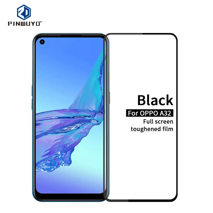 For OPPO A32 PINWUYO 9H 2.5D Full Screen Tempered Glass Film(Black) - free shipping - PMC TechLife - Order now!