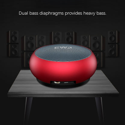 EWA A110 IPX5 Waterproof Portable Mini Metal Wireless Bluetooth Speaker Supports 3.5mm Audio & 32GB TF Card & Calls(Red) - Mini Speaker by EWA | Online Shopping South Africa | PMC Jewellery