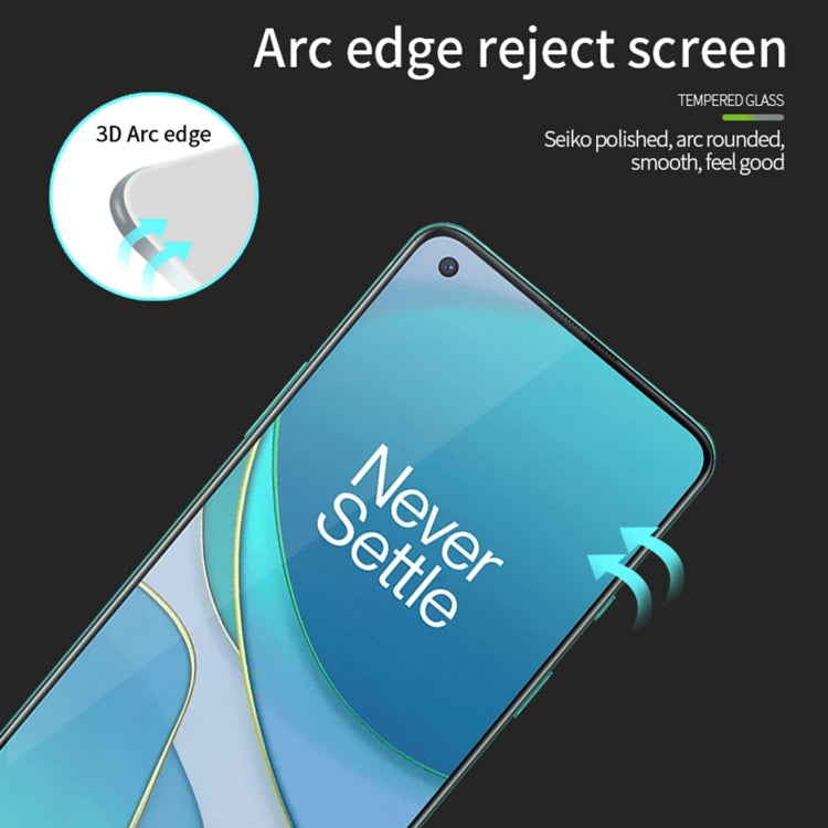 For OnePlus 8T PINWUYO 9H 3D Curved Full Screen Explosion-proof Tempered Glass Film(Black) - OnePlus Tempered Glass by PINWUYO | Online Shopping South Africa | PMC TechLife | Buy Now Pay Later Mobicred