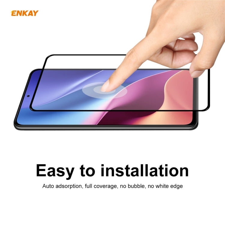 For Xiaomi Redmi K40 / K40 Pro(+) 10 PCS ENKAY Hat-Prince Full Glue 0.26mm 9H 2.5D Tempered Glass Full Coverage Film -  by ENKAY | Online Shopping South Africa | PMC Jewellery