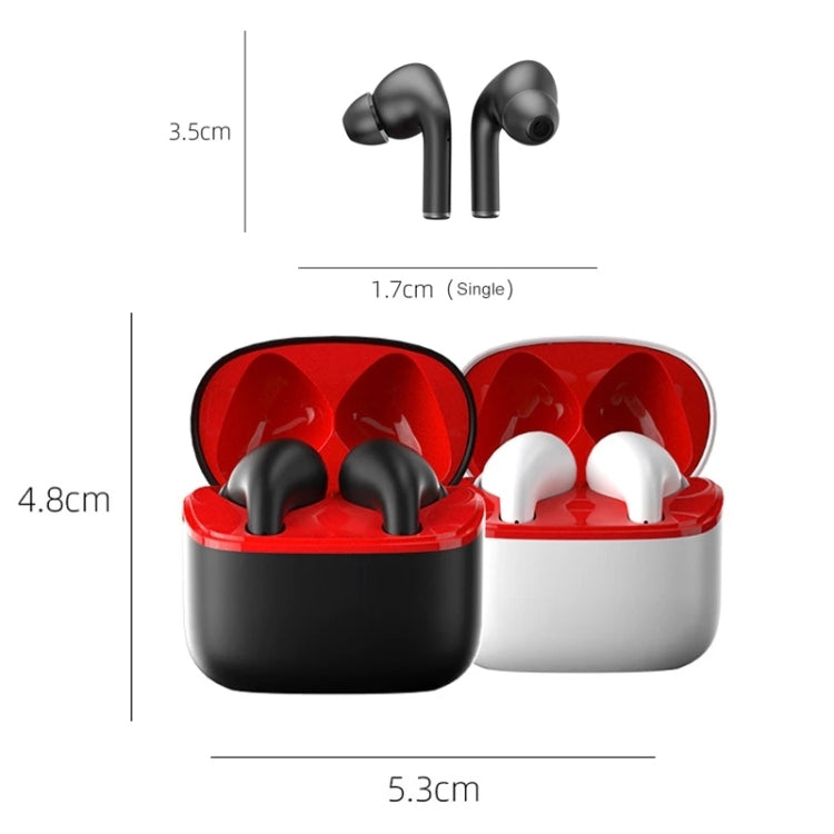 JM13 TWS Earphone Bluetooth 5.0 Touch Control Stereo Bass Sport Wireless Earphone With Mic(White) - TWS Earphone by PMC Jewellery | Online Shopping South Africa | PMC Jewellery