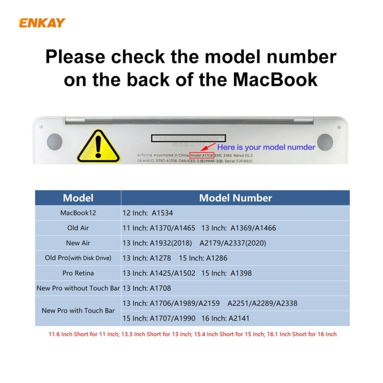 ENKAY Soft TPU Keyboard Protector Film for MacBook Air 13.3 inch A2179 (2020) / A2337 (2020), Version:EU Version - free shipping - PMC TechLife - Order now!