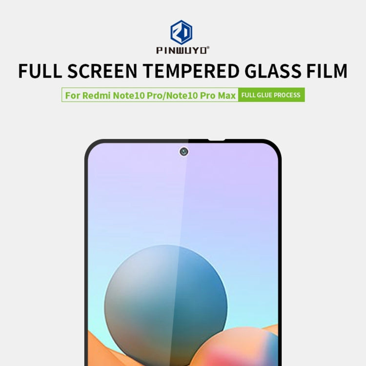 For Xiaomi Redmi Note 10 Pro / Note 10 Pro Max PINWUYO 9H 2.5D Full Screen Tempered Glass Film(Black) - free shipping - PMC TechLife - Order now!