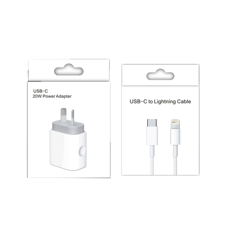 20W PD 3.0 Travel Fast Charger Power Adapter with USB-C / Type-C to 8 Pin Fast Charge Data Cable, AU Plug(1m) - USB Charger by PMC TechLife | Online Shopping South Africa | PMC TechLife