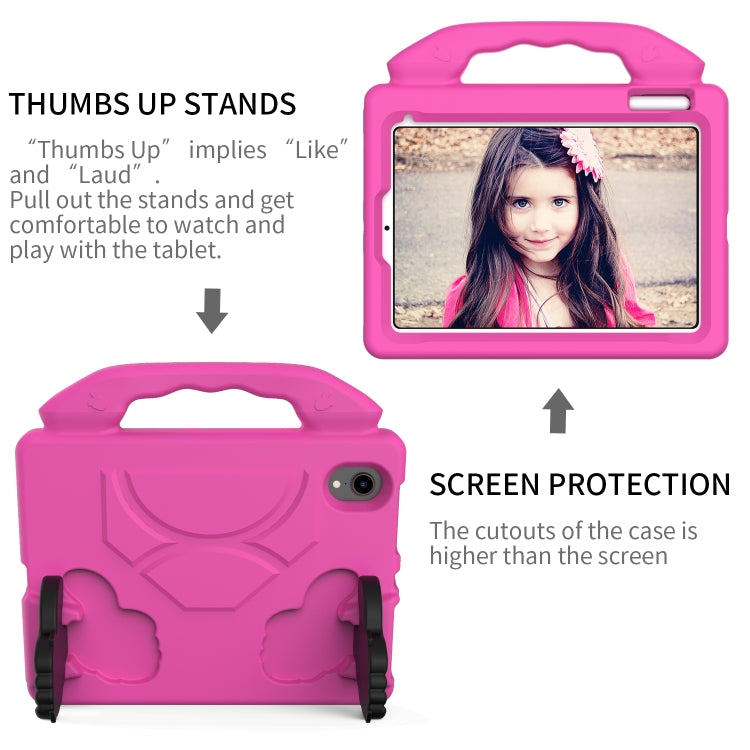 For iPad mini 6 / mini 2024 Children EVA Shockproof Tablet Case with Thumb Bracket(Rose Red) - free shipping - PMC TechLife - Order now!