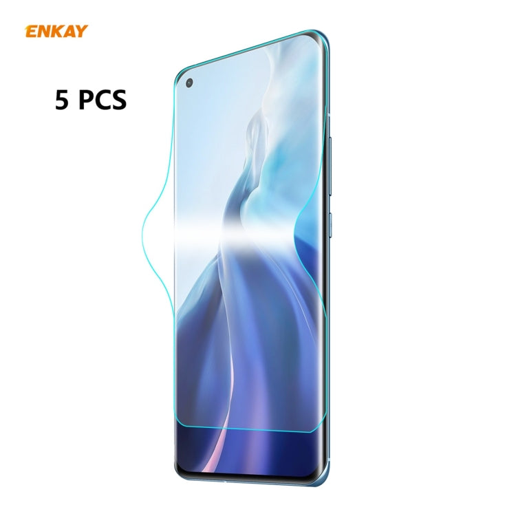 For Xiaomi Mi 11 Ultra 5 PCS ENKAY Hat-Prince Full Glue Full Coverage Screen Protector Explosion-proof Hydrogel Film - For Xiaomi by ENKAY | Online Shopping South Africa | PMC TechLife | Buy Now Pay Later Mobicred
