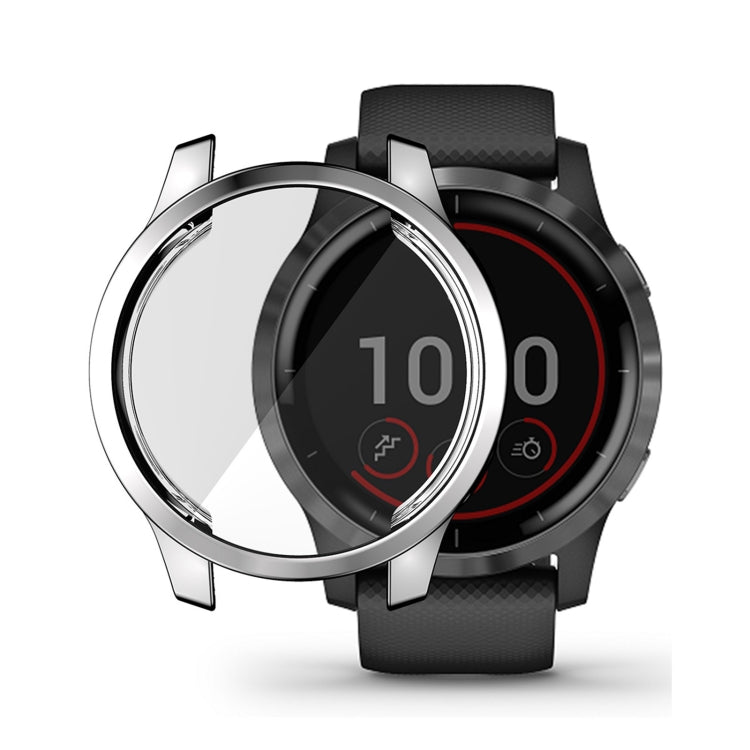 Compatible with Garmin Venu 2 45mm / Vivoactive 4 45mm ENKAY Hat-Prince Full Coverage Electroplate TPU Soft Case(Silver) - Watch Cases by ENKAY | Online Shopping South Africa | PMC TechLife | Buy Now Pay Later Mobicred