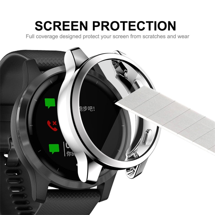Compatible with Garmin Venu 2 45mm / Vivoactive 4 45mm ENKAY Hat-Prince Full Coverage Electroplate TPU Soft Case(Silver) - Watch Cases by ENKAY | Online Shopping South Africa | PMC TechLife | Buy Now Pay Later Mobicred