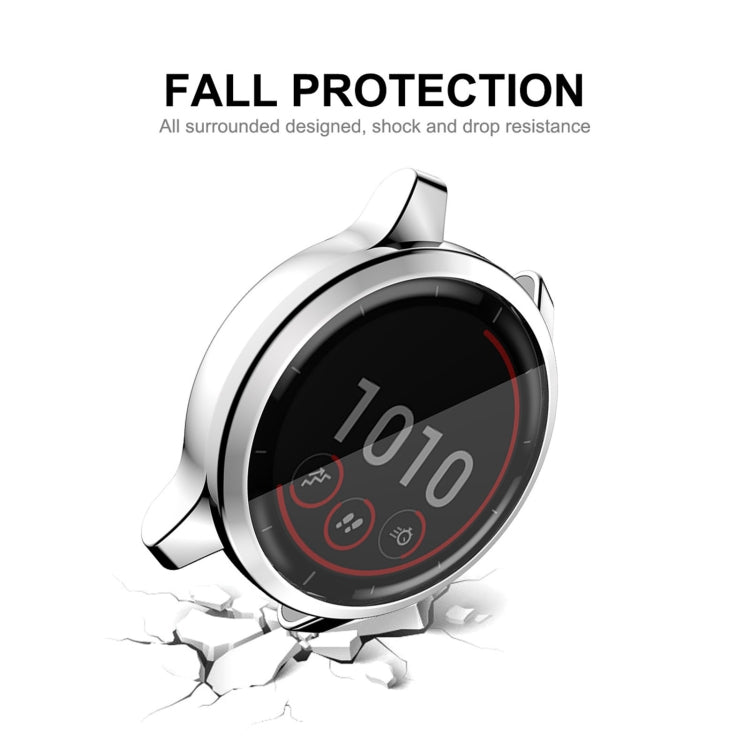 Compatible with Garmin Venu 2 45mm / Vivoactive 4 45mm ENKAY Hat-Prince Full Coverage Electroplate TPU Soft Case(Silver) - Watch Cases by ENKAY | Online Shopping South Africa | PMC TechLife | Buy Now Pay Later Mobicred