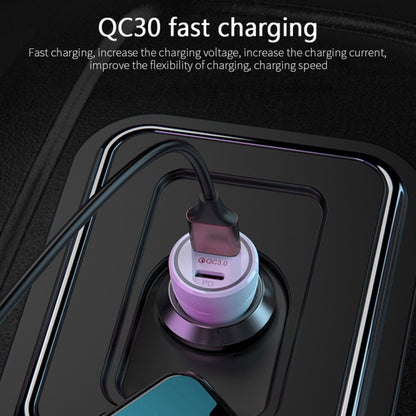 P21 PD 20W USB-C / Type-C + QC3.0 18W USB Fast Car Charger with USB to 8 Pin Data Cable Set(Black) - Car Charger by PMC Jewellery | Online Shopping South Africa | PMC Jewellery