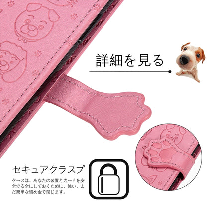 For Samsung Galaxy A52 5G/4G Cute Cat and Dog Embossed Horizontal Flip Leather Case with Holder & Card Slots & Wallet & Crossbody Lanyard & Card Cover(Pink) - Galaxy Phone Cases by PMC Jewellery | Online Shopping South Africa | PMC Jewellery