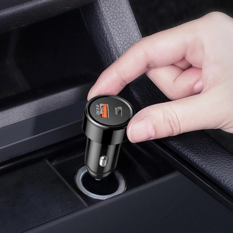 TE-P31 PD 20W USB-C / Type-C + QC3.0 18W USB Fast Car Charger(White) - Car Charger by PMC TechLife | Online Shopping South Africa | PMC TechLife
