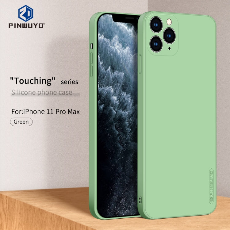 For iPhone 11 Pro Max PINWUYO Sense Series Liquid Silicone TPU Mobile Phone Case (Green) - free shipping - PMC TechLife - Order now!