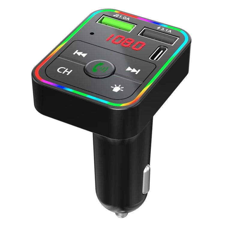 F2 Car FM Transmitter MP3 USB Charger Player with LED Backlight FM Transmitter with Bluetooth Transmitter Car Player Kit - Bluetooth Car Kits by PMC TechLife | Online Shopping South Africa | PMC TechLife