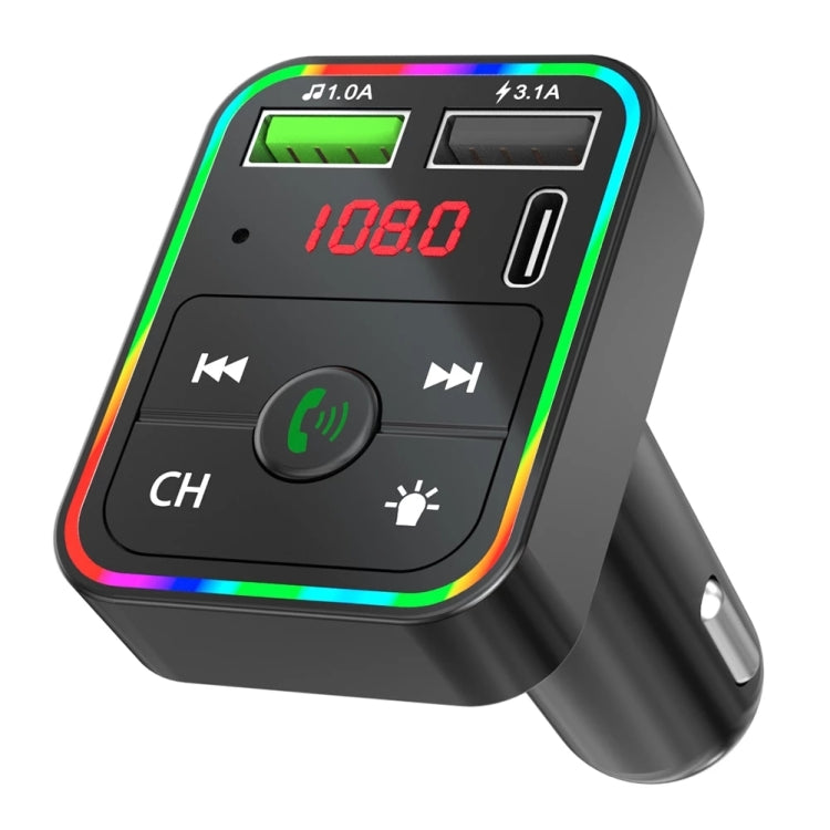 F2 Car FM Transmitter MP3 USB Charger Player with LED Backlight FM Transmitter with Bluetooth Transmitter Car Player Kit - Bluetooth Car Kits by PMC TechLife | Online Shopping South Africa | PMC TechLife