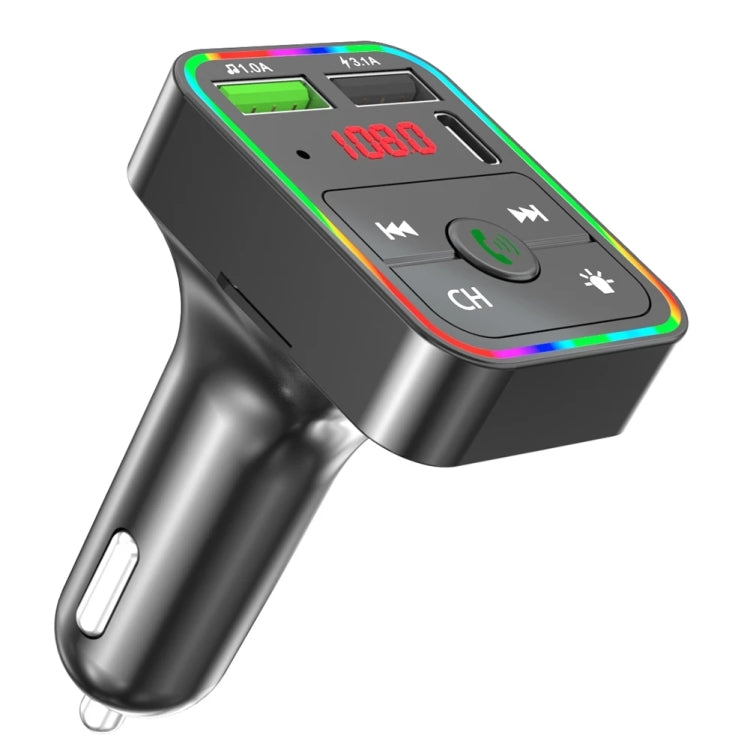 F2 Car FM Transmitter MP3 USB Charger Player with LED Backlight FM Transmitter with Bluetooth Transmitter Car Player Kit - Bluetooth Car Kits by PMC TechLife | Online Shopping South Africa | PMC TechLife