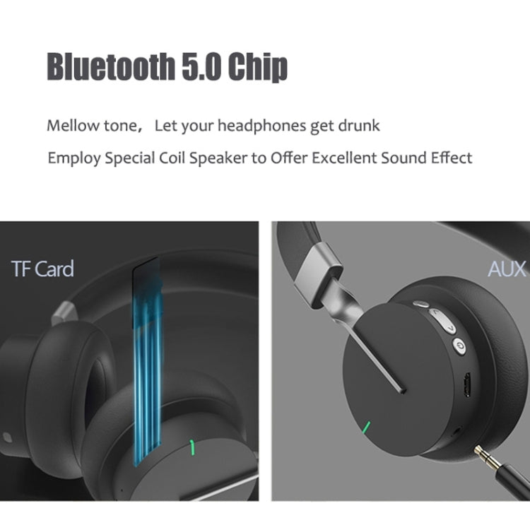 P3 Wireless 5.0 Super Bass HIFI Stereo Gaming Headset with Microphone, Support TF / FM / AUX(White) - Headset & Headphone by PMC TechLife | Online Shopping South Africa | PMC TechLife