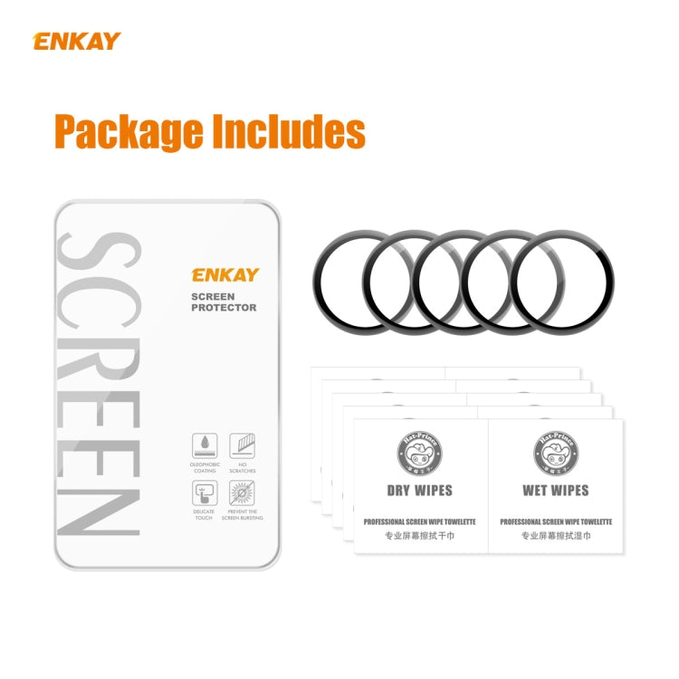 5 PCS For Huawei WATCH 3 46mm ENKAY Hat-Prince 3D Full Coverage Soft PC Edge + PMMA HD Screen Protector Film - Screen Protector by ENKAY | Online Shopping South Africa | PMC TechLife | Buy Now Pay Later Mobicred