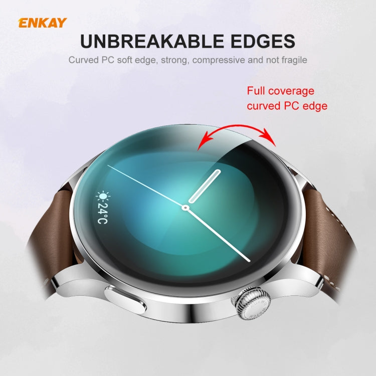5 PCS For Huawei WATCH 3 46mm ENKAY Hat-Prince 3D Full Coverage Soft PC Edge + PMMA HD Screen Protector Film - Screen Protector by ENKAY | Online Shopping South Africa | PMC TechLife | Buy Now Pay Later Mobicred