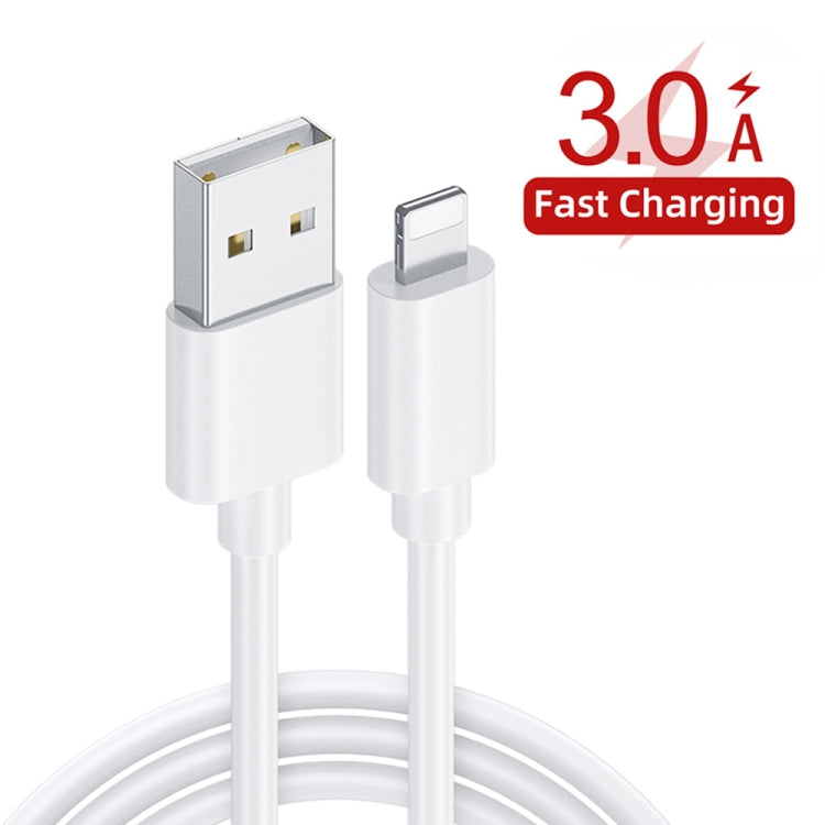 F002C QC3.0 USB + USB 2.0 LED Digital Display Fast Charger with USB to 8 Pin Data Cable, US Plug(Black) - USB Charger by PMC TechLife | Online Shopping South Africa | PMC TechLife | Buy Now Pay Later Mobicred