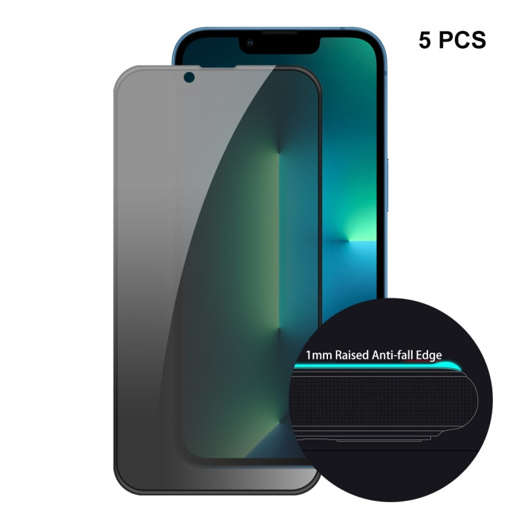 For iPhone 13 Pro Max 5pcs ENKAY Hat-Prince Full Coverage Anti-drop Privacy Screen Protector Anti-spy Tempered Glass Film - iPhone 13 Pro Max Tempered Glass by ENKAY | Online Shopping South Africa | PMC Jewellery